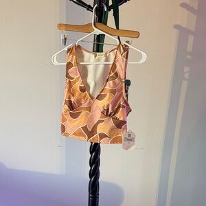 Altar'd State Pink and Orange Swirl Crop Top